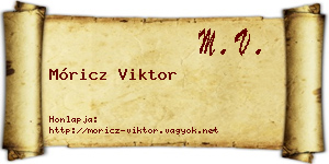 Móricz Viktor névjegykártya